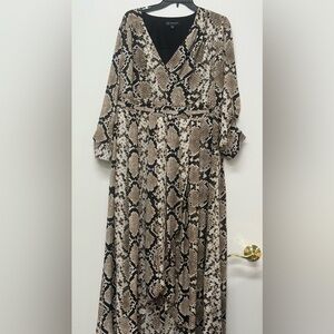 Elegant Snake Print Dress